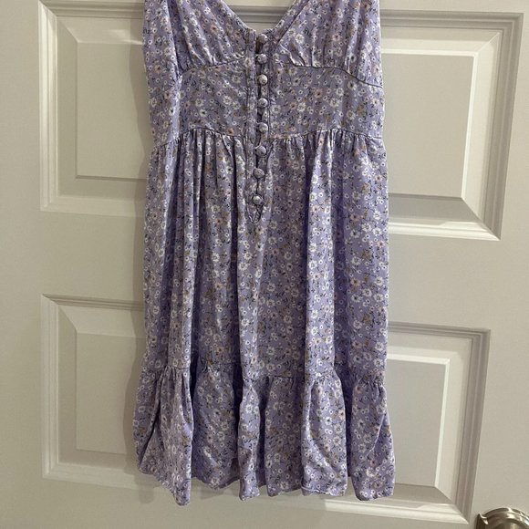 Purple Floral Dress - Picture 2 of 3